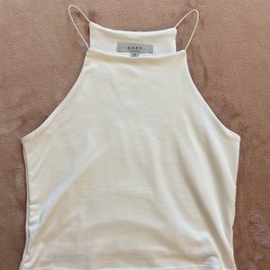 Gaze white cropped tank top
